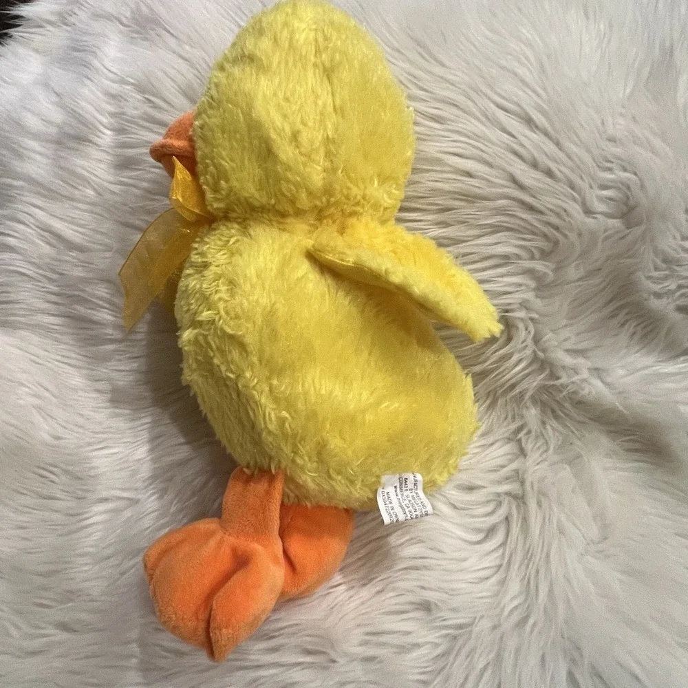 Megatoys Yellow Chick Plush‎ Stuffed Animal Orange Bow 12